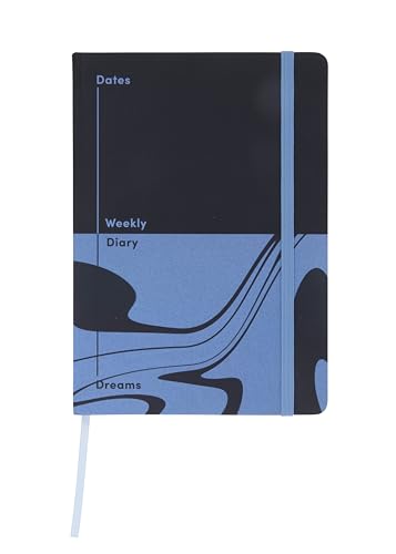 Collins Jumble & Co Terminkalender mit Wochenansicht, A5, undatiert, 100% recyceltes Papier, Dunkelblau/Hellblau von Collins