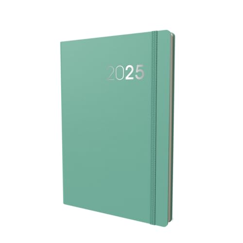 Collins Legacy 2025 Planer – A5 Tagesplaner (mit Terminen) – Mint – (CL51.61–25) – Professioneller Tagesplaner mit Soft-Touch-Einband von Collins