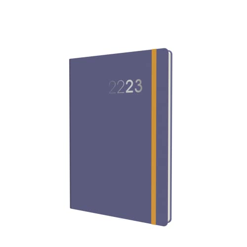 Collins Legacy A6 Wochenansicht Akademischer Kalender 2022–23 – Lila (CL63M.55-2223) – Schüler-Journal-Planer mit Tagebuch, Notizen und Stundenplänen von Collins