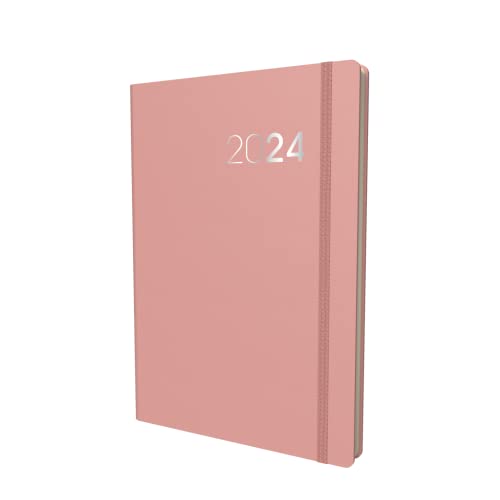 Collins Legacy Terminkalender 2024 A5 Wochenansicht - Business Planer und Organizer - Januar bis Dezember 2024 Terminplaner - Wochenplaner - Rosa - CL53.50-24 von Collins