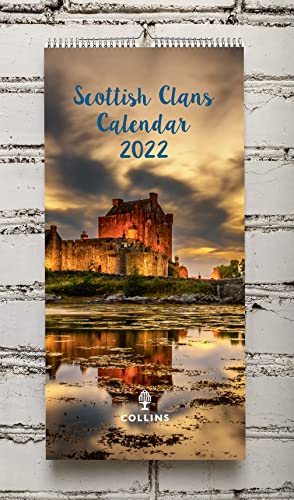 Collins Scottish Clans Kalender 2022 - 390 x 180 mm Wiro Wandkalender von Collins