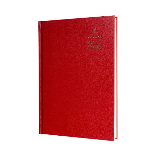 Collins Debden Collins Standard-Terminplaner 2024, A5, Tagesansicht, Business-Terminplaner und Organizer, Januar bis Dezember 2024, Tagesplaner, Rot, A53.15-24 von Collins
