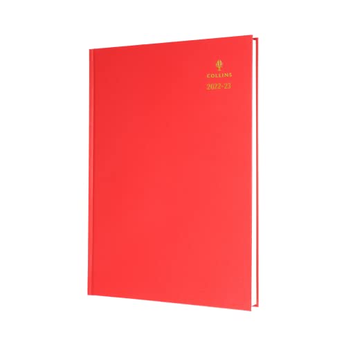 Collins Standard Schreibtisch A4 Wochenansicht Mitte Jahr (Appts) FSC MIX Akademischer Kalender 2022-23 – Rot (40M.15-2223) – Schüler-Tagebuchplaner mit Tagebuch, Notizen und Stundenplänen von Collins