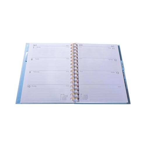 Collins Terminplaner 2025 Scandi – A5 Wochenansicht – Hellblau – (E-PW53.57-25) – Wochenplaner mit festem Einband und Spiralbindung und Recyclingpapier von Collins
