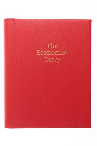 The Economist Diaries 2024 Tagebuch und Business-Planer – Tag pro Seite, Schreibtisch-Terminplaner mit luxuriösem Ledereinband, Rot von Collins