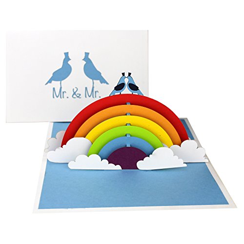 3D Hochzeitskarte „Gay Wedding Card - Pop Up Karte MR. & MR. als Einladungskarte, Geschenk, Gastgeschenk & Einladung zur schwulen Hochzeit von Cologne Cards