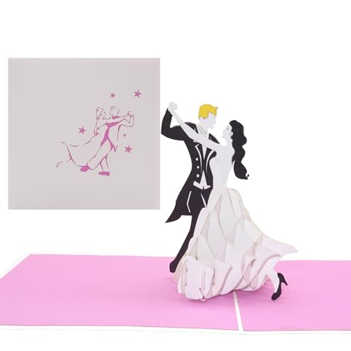 3D Pop Up Karte „Tanzpaar“ Einladungskarten zum Tanz, Tanzen, Tanzkurs, Tanzball oder zur Hochzeit als Einladung & Hochzeitskarte von Cologne Cards