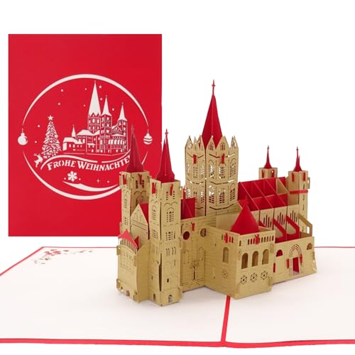 3D Weihnachtskarte Bonn - Bonner Münster – Pop Up Karte – große Grußkarte als Souvenir, Geschenk, Geldgeschenk, Geschenkverpackung von Cologne Cards