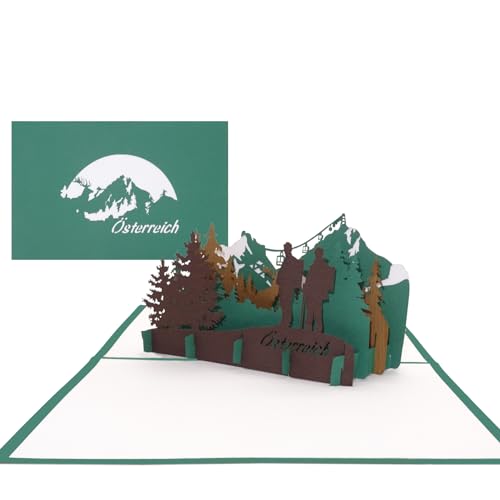 Karte „Österreich Berglandschaft - Alpen & Großglockner“ - 3D Pop Up Karte als Grußkarte, Souvenir & Reisegutschein Wandern & Klettern von Cologne Cards