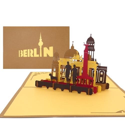 Pop Up Karte „Berlin Skyline & City Life“ - 3D Panorama Berlinkarte als Souvenirs, Geschenk, Reisegutschein, Dekoration & Geschenkverpackung zum Städtetrip nach Berlin von Cologne Cards