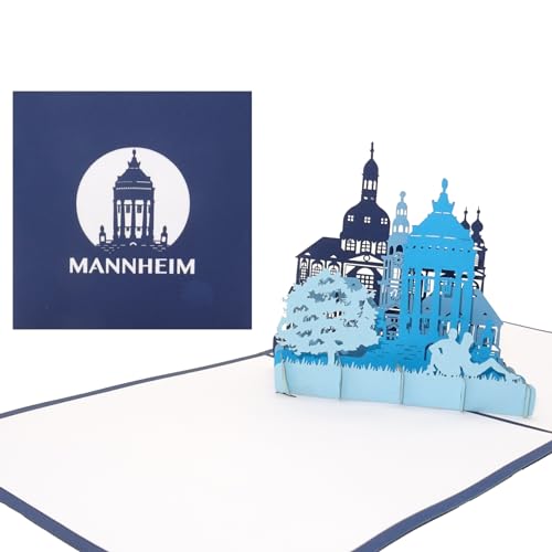 Pop Up Karte „Mannheim – Mannheimer Wasserturm“ - 3D Grußkarte als Souvenir, Geschenk, Geschenkverpackung – Geburtstagskarte & Einladung zur Städtereise von Cologne Cards