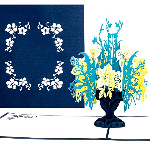 Pop-Up Karte Blumenstrauß - 3D Blumenkarte mit Umschlag als Geburtstagskarte, Dankeskarte und Genesungskarte von Cologne Cards