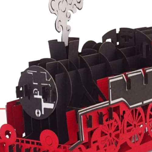 Pop Up Karte Eisenbahn - Lokomotive 3D Geburtstagskarte mit Dampflok - als Deko, Geschenkverpackung oder Gutschein Eisenbahner von Cologne Cards