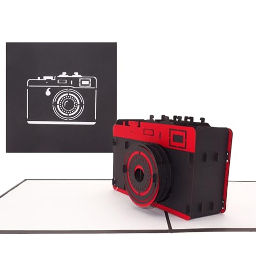 Pop Up Karte Kamera – 3D Geburtstagskarte Fotograf, Grußkarte & Glückwunschkarte für Foto Fans als Geschenk, Geschenkverpackung oder Geschenkgutschein für Fotoapparat & Digitalkamera von Cologne Cards