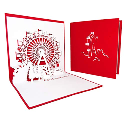 Pop-Up Karte Riesenrad 3D Karte als Einladung, Gutschein Kirmes, Einladungskarte & Geburtstagskarte von Cologne Cards