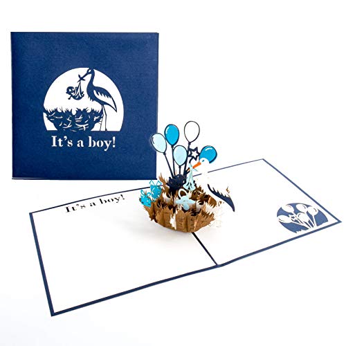 Pop Up Karte zur Geburt „It´s a boy!“ 3D Glückwunschkarte mit Umschlag von Cologne Cards