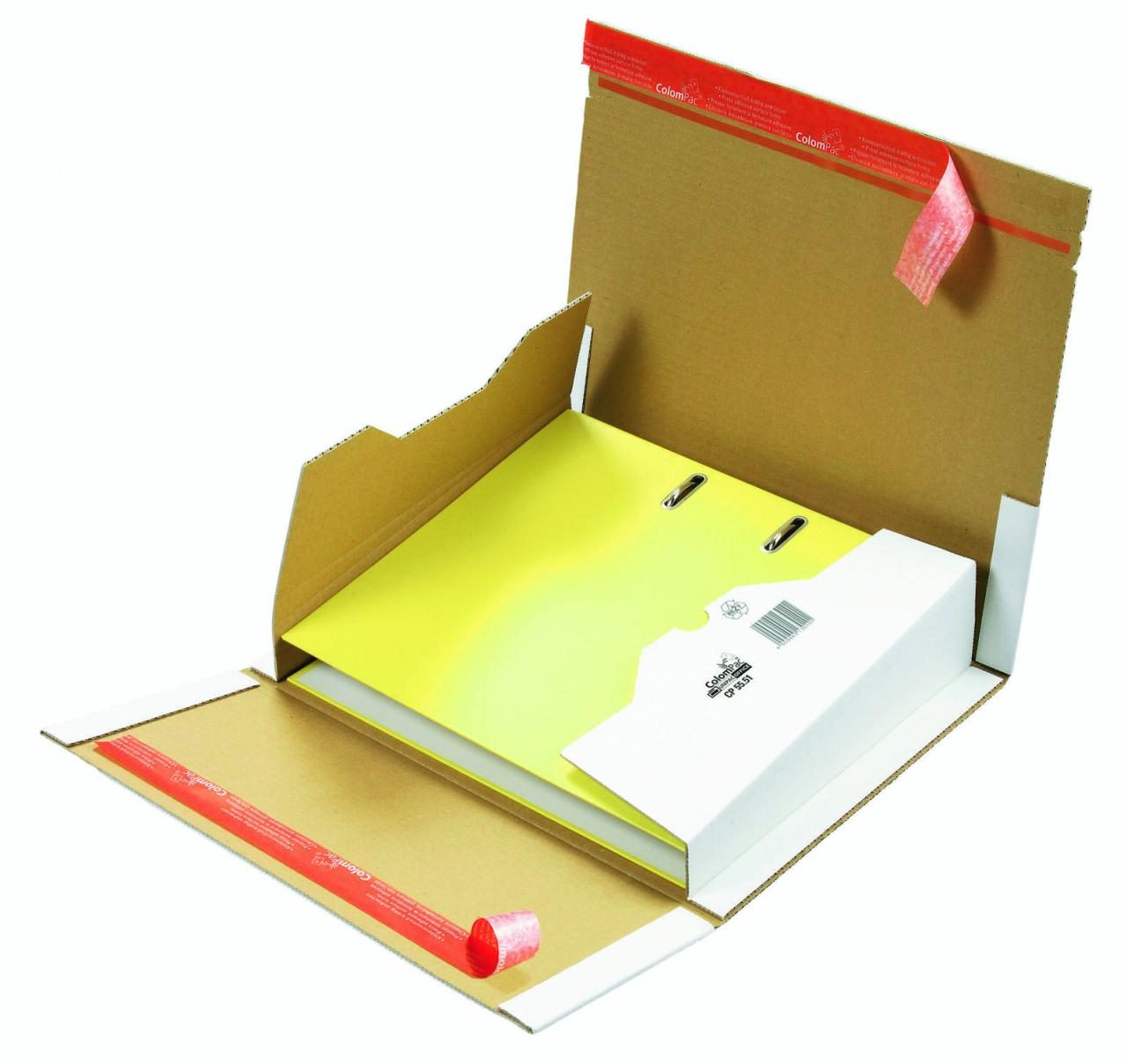 ColomPac® Ordnerverpackungen Ordner-Versandkarton weiß 20St 32,0 x 29,0 x 3,5... von ColomPac®