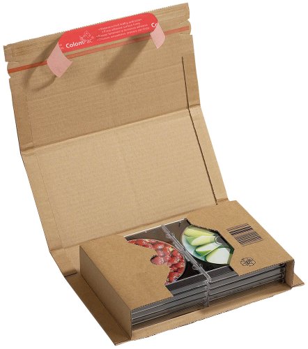 ColomPac CP020.04 Flexible Wickelverpackung aus Wellpappe, 251 x 165 x 60 mm, braun von Colompac