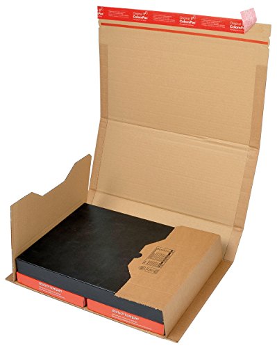 ColomPac CP020.17 Wickelverpackung aus Wellpappe mit Selbstklebeverschluss und Aufreissfaden, braun von Colompac