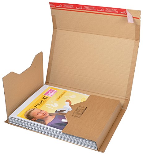 ColomPac CP020.18 Wickelverpackung aus Wellpappe mit Selbstklebeverschluss und Aufreissfaden, braun von Colompac