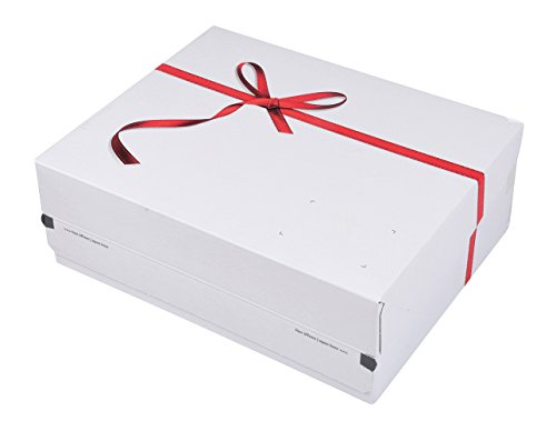 ColomPac CP068.96/02 Exclusiv Geschenkbox aus Wellpappe 363x290x125mm PK30 hochwertig bedruckt, weiß von Colompac