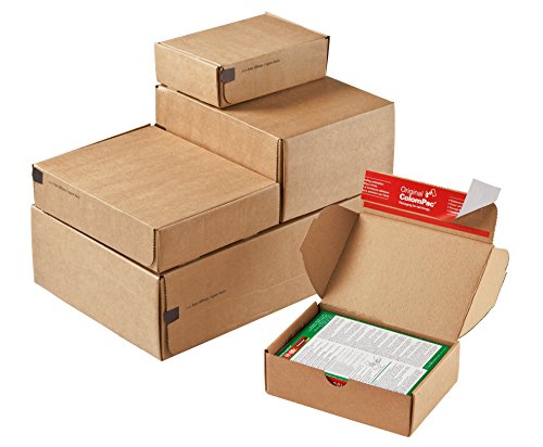 ColomPac CP080.04 Modulbox aus Wellpappe, PK20 mit Selbstklebeverschluss, 192 x 155 x 43 mm, weiß von Colompac