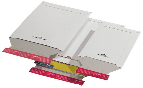 ColomPac Karton-Versandtaschen weiß 25,0 x 35,3 cm (BxH) Außenmaße geeignet fur A4+ von Colompac