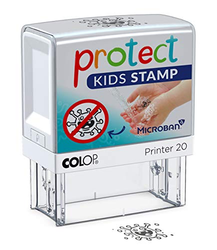 COLOP 155258 Protect Kids Stamp - Ein Stempel als Motivation für Kinder zum Händewaschen. Französische Version. von Colop