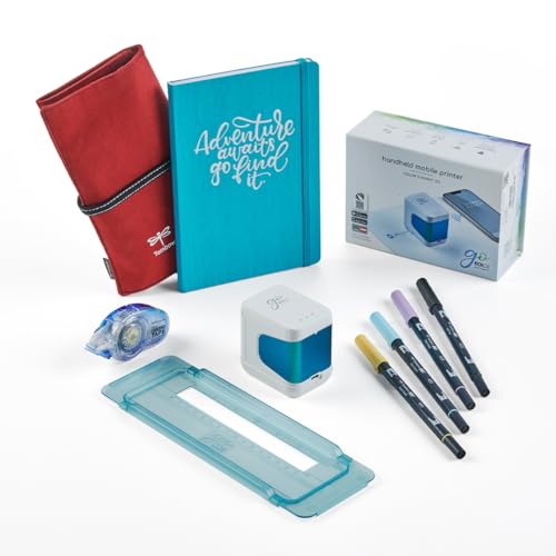COLOP Bullet Journal Set. Bestehend aus dem mobilen Drucker e-Mark go, Lineal, 4 Tombow ABT Dual Brush Pens, 1 Kleberoller, 1 Bullet/Travel Journal, 1 Rollcase von Colop
