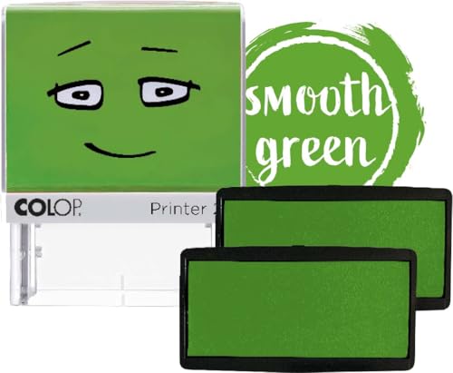 COLOP NIO Ersatz-Stempelkissen, Packung mit 2 Stempelkissen, smooth green von Colop
