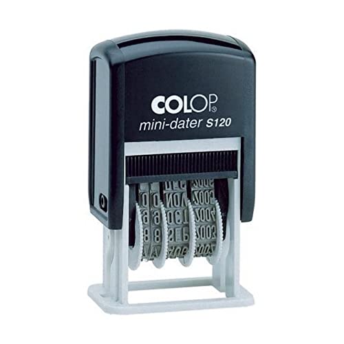 COLOP S120 Mini Dater Stamp - Black Ink | 104834 | 4mm Adjustable Self-inking Date Stamp | Manually Adjustable - Runs for 12 Years COLOP S120 Mini Dater Stamp - Black Ink | 104834 | 4mm Adjustable Self-inking Date Stamp | Manually Adjustable - Runs for 12 Years von Colop