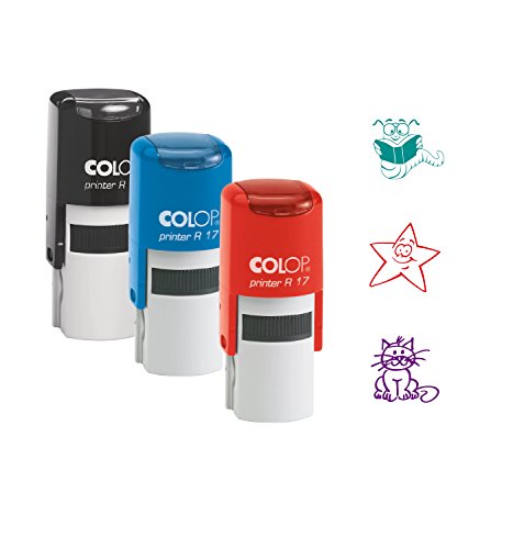 COLOP Stempel-Set Printer R17: Motivationsstempel Schulstempel Belohnstempel: 3 Stempel 3 Motive 3 Farben im SET von Colop