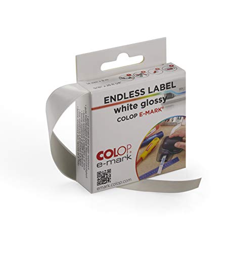COLOP e-mark Endlosetiketten weiß glänzend, 14 mm x 8 m Rolle, spritzwasser- und kratzfest. Zubehör für COLOP e-mark, e-mark create und e-mark go. COLOP e-mark Endlosetiketten weiß glänzend, 14 mm x 8 m Rolle, spritzwasser- und kratzfest. Zubehör für COLOP e-mark, e-mark create und e-mark go. von Colop