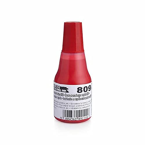 COLOP schnelltrocknende Stempelfarbe 809 rot, abgefüllt zu 25 ml 146231 von Colop