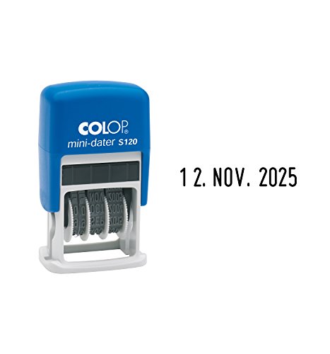 Colop 1452000200 Datumstempel MiniDater S 120 19 x 4 mm Kissen schwarz von Colop