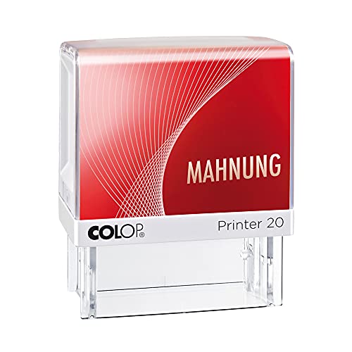 COLOP Printer 20 Text-Stempel MAHNUNG, Abdruck rot, für sofortigen Einsatz von Colop