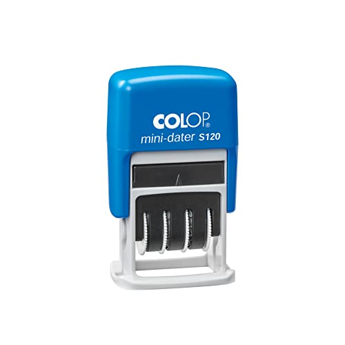 Colop Datumstempel S120 Datum in Ziffern International, 4 mm, 104686, Schrifthöhe 4 mm Blau von Colop