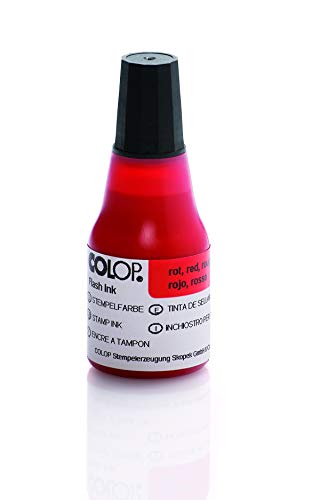 Colop Flash Stempelfarbe Rot, Abgefüllt zu 25 ml, 146962 von Colop