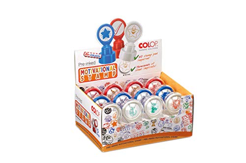 Colop Motivationsstempel Design Mix, 12 verschiedene Motive in einer Packung von Colop