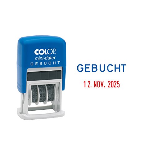 Colop S160/L3 MiniDater 5 x 25 mm, 4 mm Kissen rot/blau Gebucht von Colop