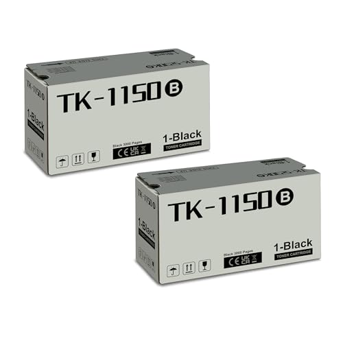 Coloran TK1150 TK-1150 Tonerkartusche Schwarz Kompatibel für Kyocera TK-1150 für Kyocera Ecosys P2235DN Toner M2135DN P2235DW P2235D M2635DN M2735DW (Schwarz, 2er-Pack) von Coloran
