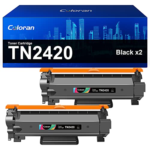 Coloran TN2420 TN-2420 Kompatibel für Brother TN2420 für Toner Brother MFC L2710DW L2730DW L2750DW HL-L2350DW L2375DW DCP-L2530DW L2550DN (2 Schwarz) von Coloran