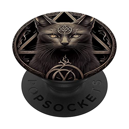 Okkulte Katze Mond Hexerei Symbol Gothic Mythic Hexe PopSockets mit austauschbarem PopGrip Okkulte Katze Mond Hexerei Symbol Gothic Mythic Hexe PopSockets mit austauschbarem PopGrip von Colorful Abstract Digital Art Unique Design