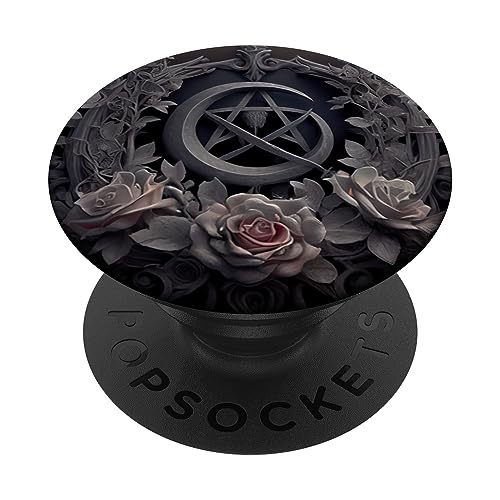Okkulter Mond Rose Hexerei Symbol Gothic Mythic Hexe PopSockets Klebender PopGrip Okkulter Mond Rose Hexerei Symbol Gothic Mythic Hexe PopSockets Klebender PopGrip von Colorful Abstract Digital Art Unique Design