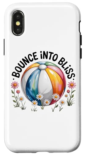 Bounce Into Bliss Beach Ball Summer Delight Hülle für iPhone X/XS Bounce Into Bliss Beach Ball Summer Delight Hülle für iPhone X/XS von Colorful Beach Ball Floral Fun Summer Vibes