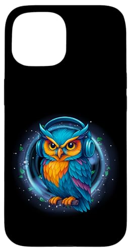 Kawaii Eule mit Kopfhörern Musik Bunte Eule Grafik Hülle für iPhone 15 Kawaii Eule mit Kopfhörern Musik Bunte Eule Grafik Hülle für iPhone 15 von Colorful Dj Owl With Headphones Tees Apparel