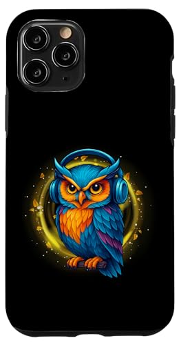 Kawaii Eule mit Kopfhörern Musik Bunte Eule Grafik Hülle für iPhone 11 Pro von Colorful Dj Owl With Headphones Tees