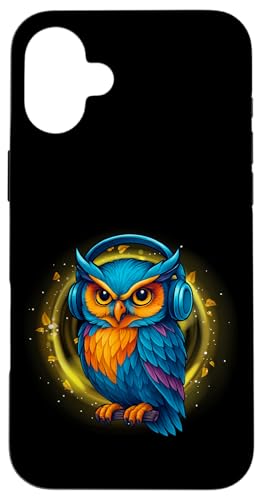 Kawaii Eule mit Kopfhörern Musik Bunte Eule Grafik Hülle für iPhone 16 Plus Kawaii Eule mit Kopfhörern Musik Bunte Eule Grafik Hülle für iPhone 16 Plus von Colorful Dj Owl With Headphones Tees
