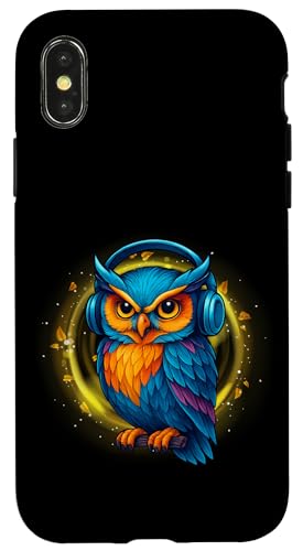 Kawaii Eule mit Kopfhörern Musik Bunte Eule Grafik Hülle für iPhone X/XS Kawaii Eule mit Kopfhörern Musik Bunte Eule Grafik Hülle für iPhone X/XS von Colorful Dj Owl With Headphones Tees
