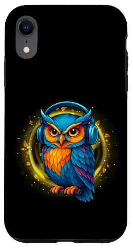 Kawaii Eule mit Kopfhörern Musik Bunte Eule Grafik Hülle für iPhone XR Kawaii Eule mit Kopfhörern Musik Bunte Eule Grafik Hülle für iPhone XR von Colorful Dj Owl With Headphones Tees